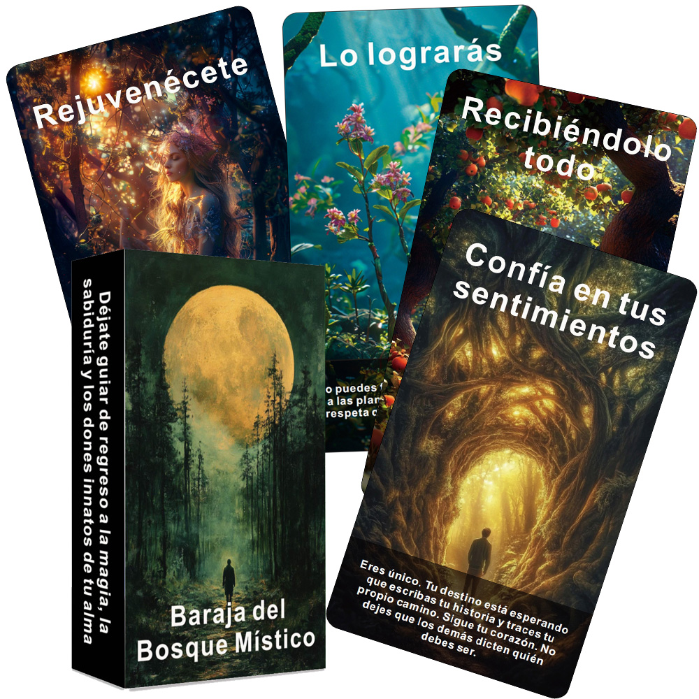 Board Game Love Letter - Spanish Oracle Cards, Mystic Forest Tarot