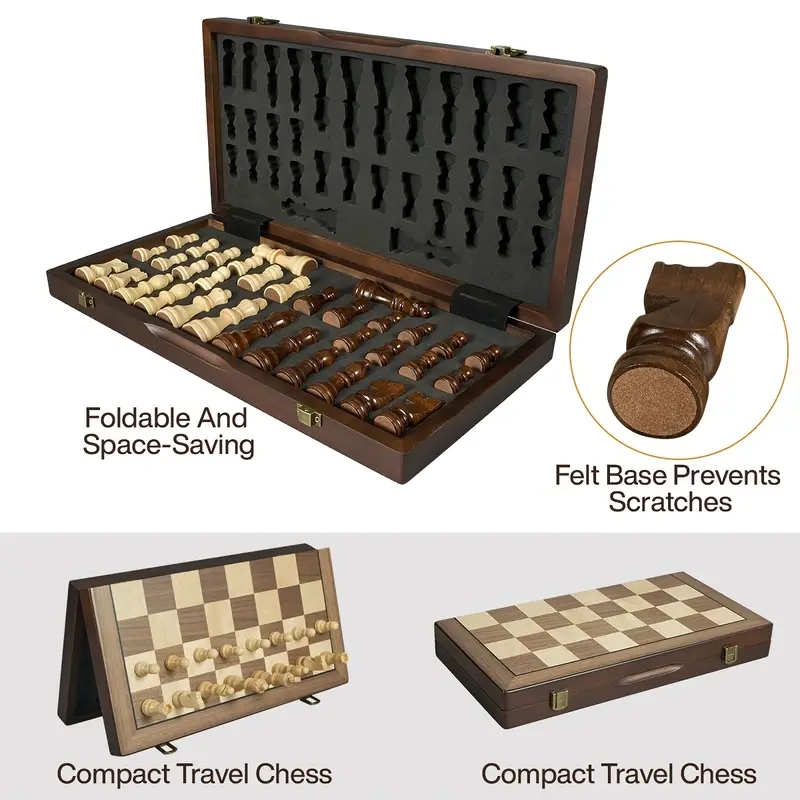 39.3cm/15.47inch magnetic wood - Magnetic Travel Chess review and price
