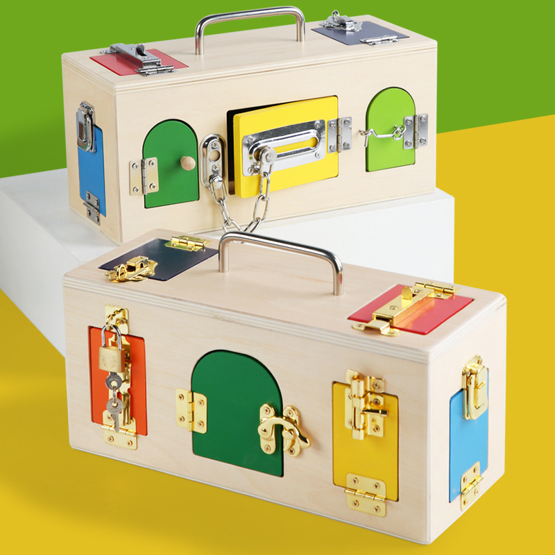Montessori Lock Box Toy Wooden - Board Game Nature review and price