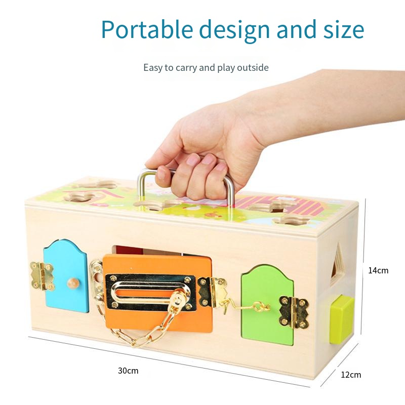 Montessori Lock Box Toy Wooden - Board Game Nature review and price