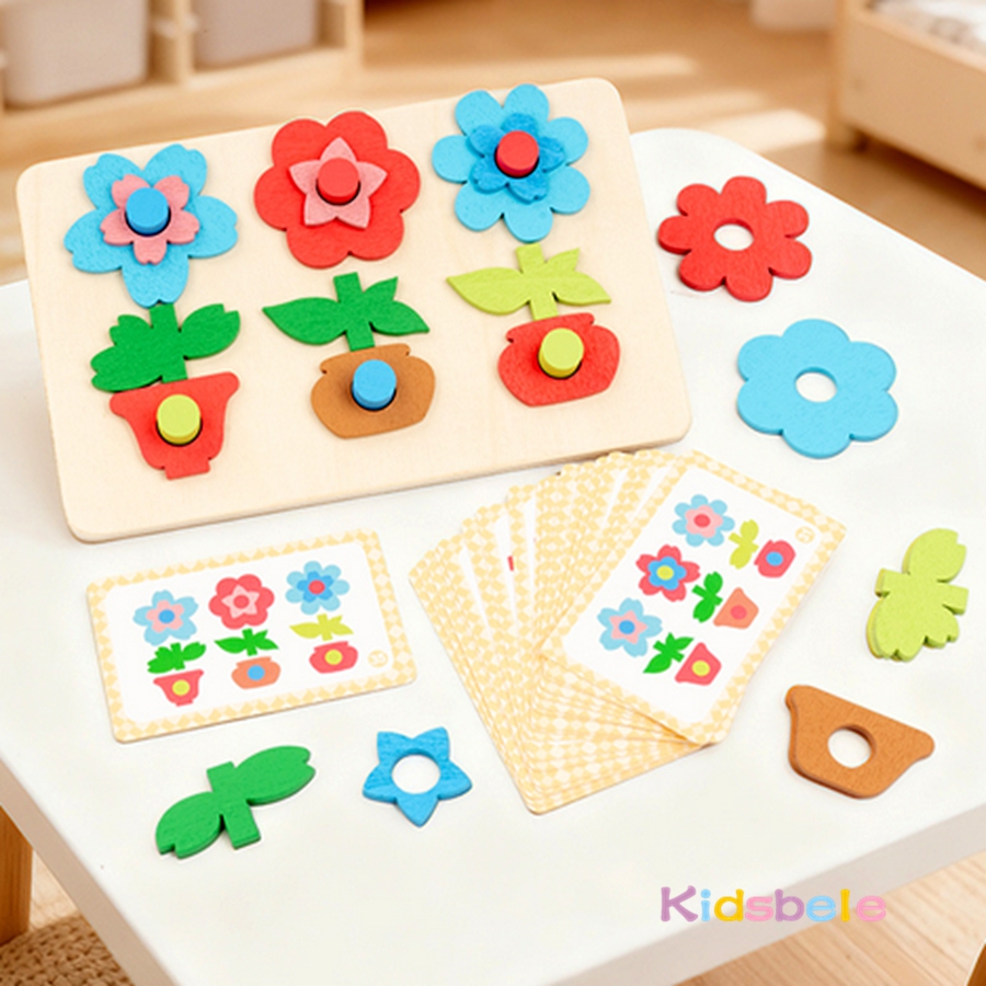 Montessori DIY Wooden Flower P - Board Game Nature review and price