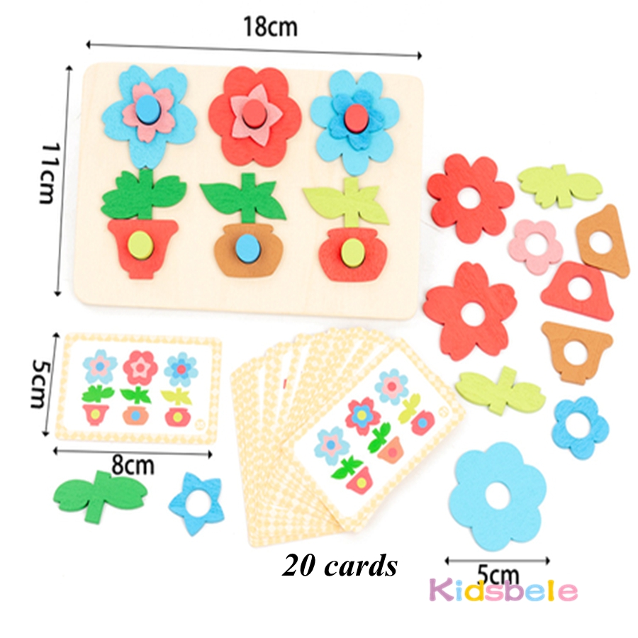 Montessori DIY Wooden Flower P - Board Game Nature review and price