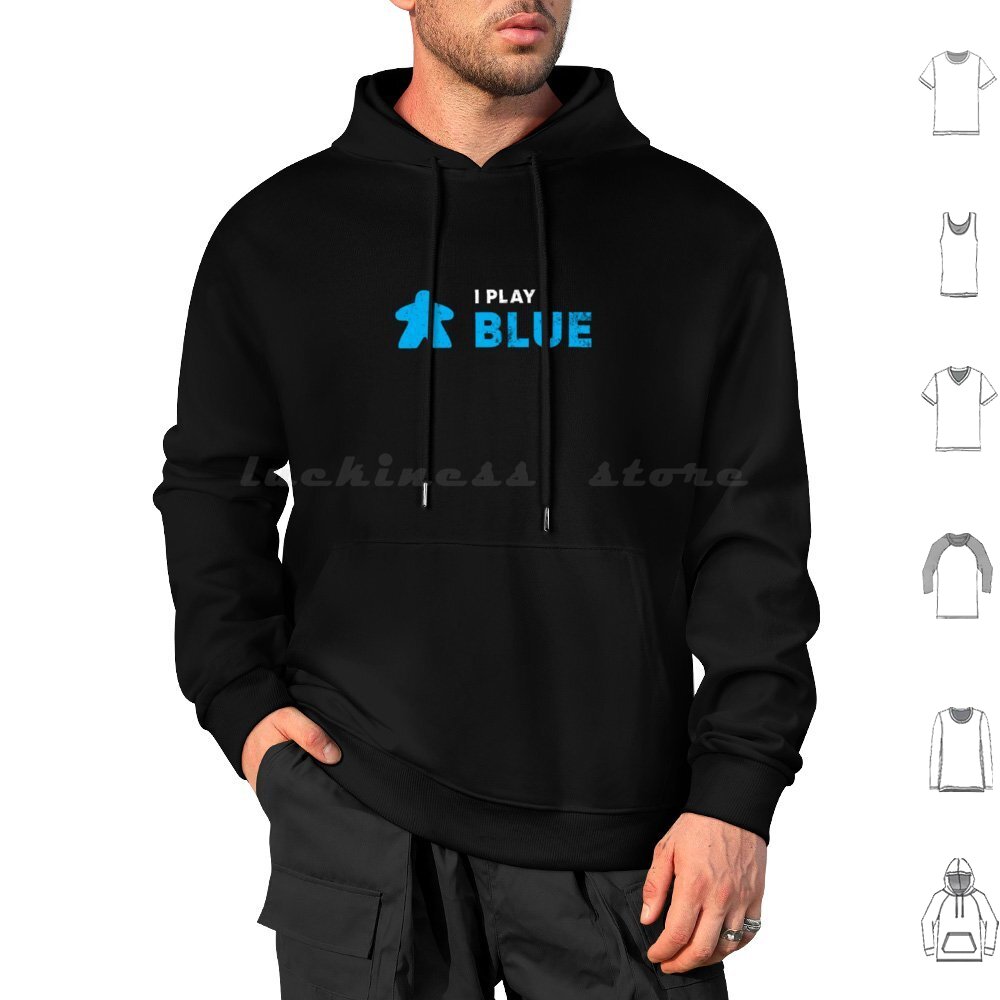 I Play Blue Hoodie Cotton Long - Board Game Geek review and price