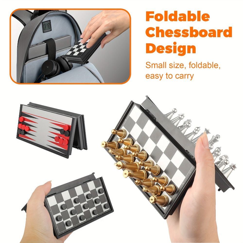 Pocket Size Gold Silver Mini C - Magnetic Travel Chess review and price