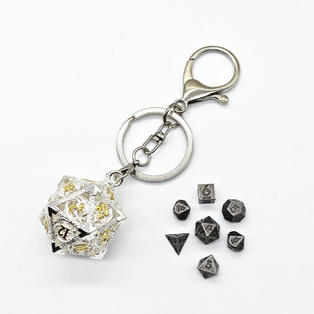 1 Set 20-sided Hollow Metal Di - Board Game Io review and price
