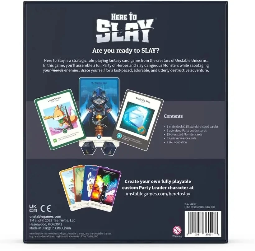 Here to Slay Base Game by TeeT - Board Game Here To Slay review and price