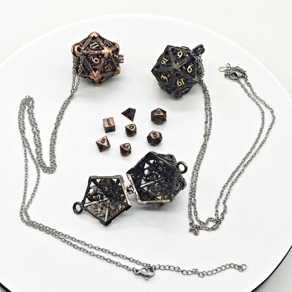 1 Set 20-sided Hollow Metal Di - Board Game Io review and price