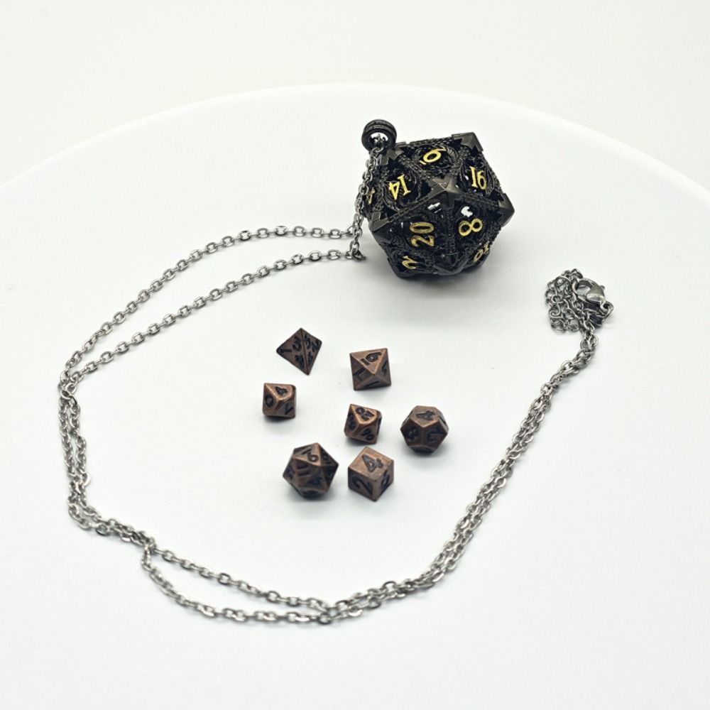 1 Set 20-sided Hollow Metal Di - Board Game Io review and price