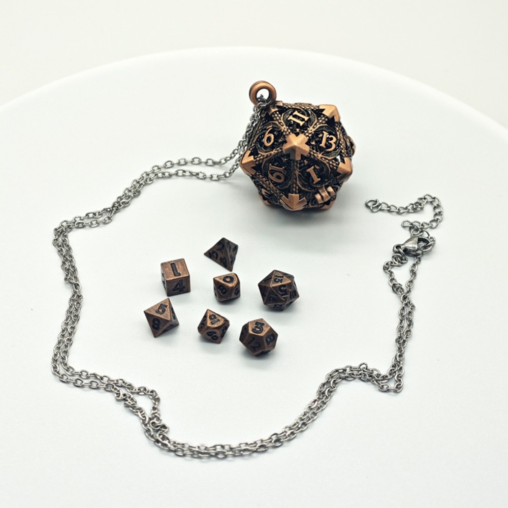 1 Set 20-sided Hollow Metal Di - Board Game Io review and price