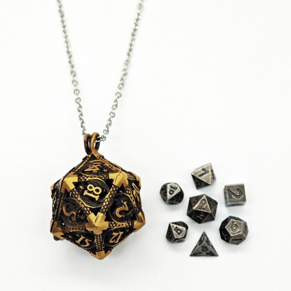 1 Set 20-sided Hollow Metal Di - Board Game Io review and price