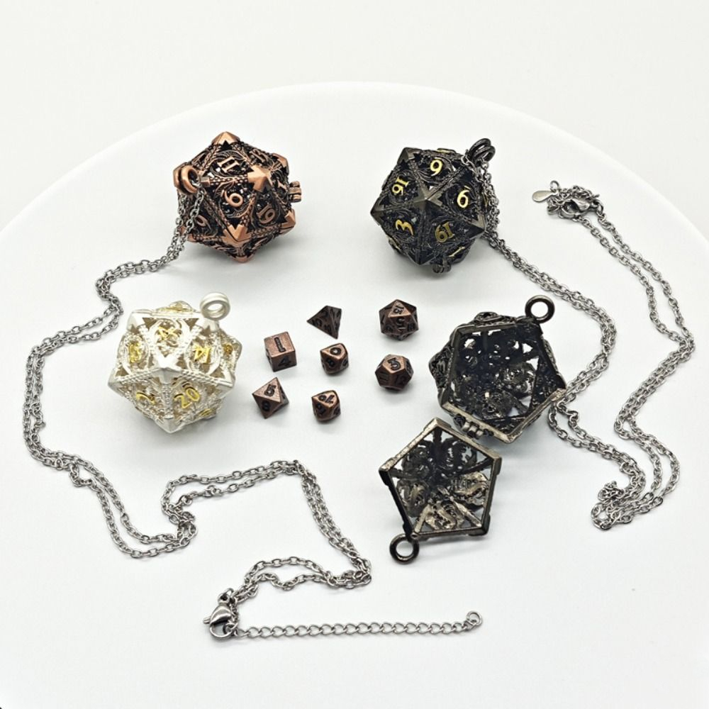 1 Set 20-sided Hollow Metal Di - Board Game Io review and price