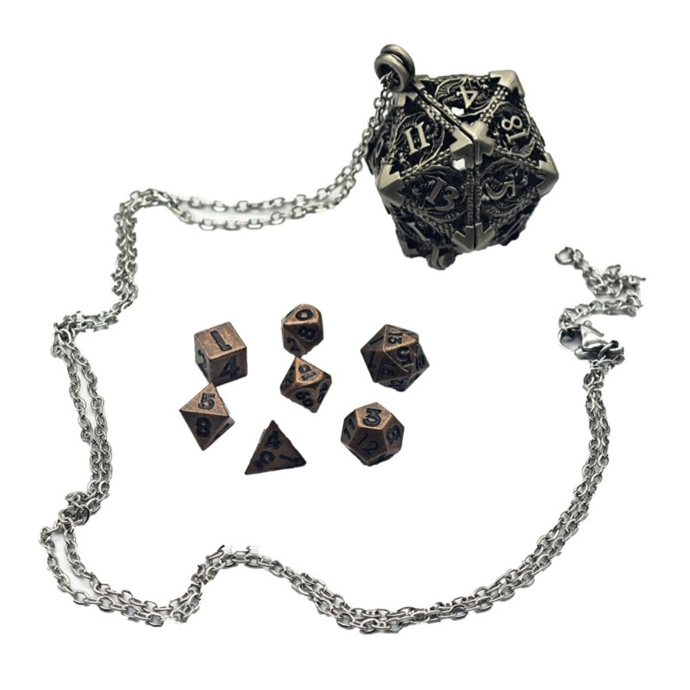 1 Set 20-sided Hollow Metal Di - Board Game Io review and price