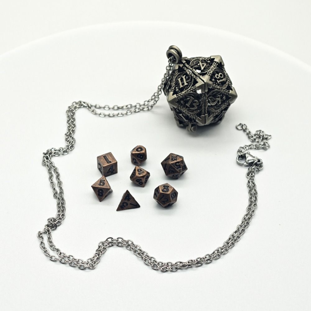 1 Set 20-sided Hollow Metal Di - Board Game Io review and price